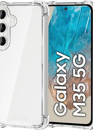 Чохол fiji proof для samsung galaxy m35 5g (m356) прозорий бампер з посиленими бортами transparent