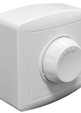 Регулятор света (диммер) 600w накладной белый керамика rodina (18152) тм lumano