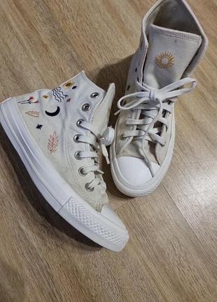 Кеди converse з вишивкою,  розмір 36,5