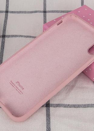 Чохол silicone case full protective (aa) для apple iphone xs max (6.5") рожевий / pink sand 3
