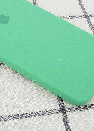 Чохол silicone case square full camera protective (aa) для apple iphone 7 plus/8 plus (5.5") зелений / spearmint 2