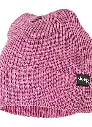 Чоловіча / жіноча шапка джип оригінал jeep ribbed tricot hat with cuff j22w o102600-p490