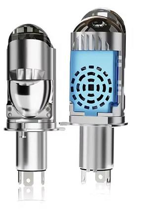 Лампа led мини линзы d40мм h4 90w 9-30v canbus
