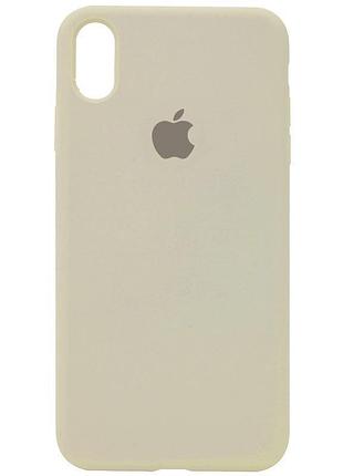 Чохол silicone case full protective (aa) для apple iphone xr (6.1") бежевий / antique white