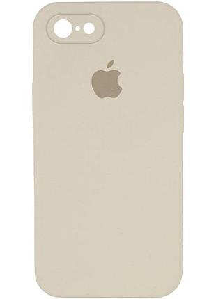 Чохол silicone case square full camera protective (aa) для apple iphone 6/6s (4.7") бежевий / antique white