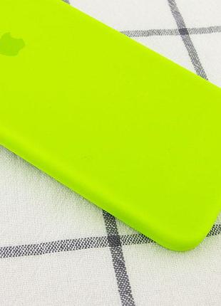 Чохол silicone case square full camera protective (aa) для apple iphone 6/6s (4.7") салатовий / neon green 2