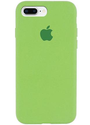 Чехол silicone case full protective (aa) для apple iphone 7 plus / 8 plus (5.5") мятный / mint