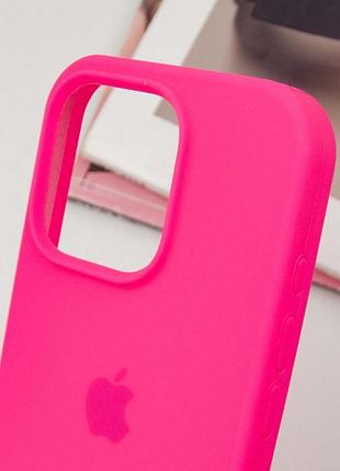 Чехол silicone case full protective (aa) для apple iphone 14 pro (6.1") розовый / barbie pink 4