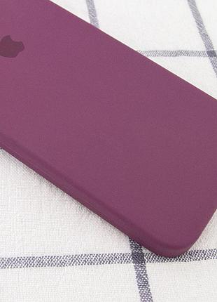 Чехол silicone case square full camera protective (aa) для apple iphone 7 plus/8 plus (5.5") бордовый / maroon 2