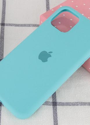 Чохол silicone case full protective (aa) для apple iphone 11 pro (5.8") бірюзовий / marine green 2