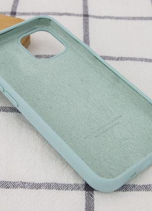 Чохол silicone case full protective (aa) для apple iphone 12 pro / 12 (6.1") бірюзовий / turquoise 3