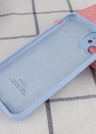 Чохол silicone case full camera protective (aa) для apple iphone 12 (6.1") блакитний / lilac blue 2