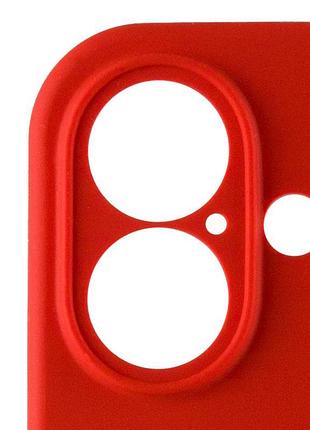 Чехол silicone case full camera protective (aa) для apple iphone 16 (6.1") красный / red 3