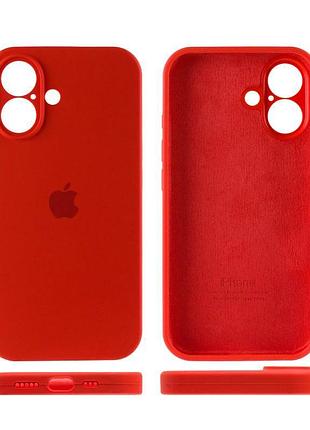 Чехол silicone case full camera protective (aa) для apple iphone 16 (6.1") красный / red 6