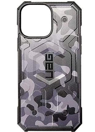 Ударопрочный чехол uag pathfinder with magsafe camo для apple iphone 14 pro (6.1") серый