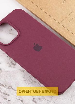 Чехол silicone case full protective (aa) для apple iphone 16 pro (6.3") бордовый / plum 5