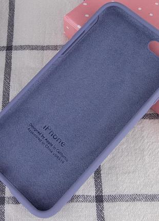 Чохол silicone case full protective (aa) для apple iphone 6/6s (4.7") сірий / lavender gray 3