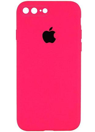 Чехол silicone case square full camera protective (aa) для apple iphone 7 plus/8 plus (5.5") розовый / barbie pink