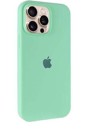 Чехол silicone case full protective (aa) для apple iphone 14 pro max (6.7") зеленый / pistachio