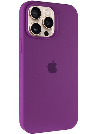Чохол silicone case full protective (aa) для apple iphone 14 pro max (6.7") фіолетовий / grape
