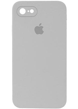 Чохол silicone case square full camera protective (aa) для apple iphone 7/8/se (2020) (4.7") сірий / light grey