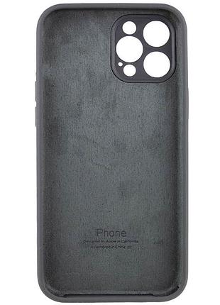 Чехол silicone case full camera protective (aa) для apple iphone 12 pro max (6.7") серый / dark gray 4