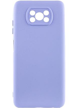 Чехол silicone cover lakshmi full camera (aaa) для xiaomi poco x3 nfc / poco x3 pro сиреневый / dasheen