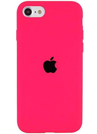 Чохол silicone case full protective (aa) для apple iphone se (2020) / 7 / 8 (4.7") рожевий / barbie pink