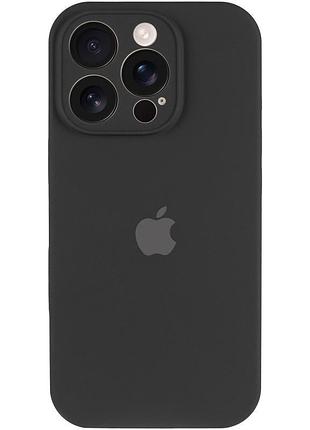 Чохол silicone case full camera protective (aa) для apple iphone 14 pro max (6.7") чорний / black 2