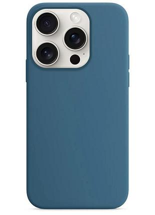 Чохол silicone case full protective (aa) no logo для apple iphone 13 pro (6.1") синій / blue jay