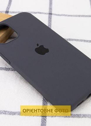 Чехол silicone case full protective (aa) для apple iphone 16 (6.1") серый / dark gray 2