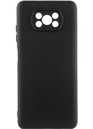 Чехол silicone cover lakshmi full camera (aaa) для xiaomi poco x3 nfc / poco x3 pro черный / black