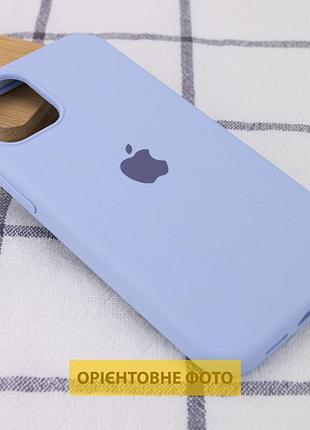 Чехол silicone case full protective (aa) для apple iphone 16 plus (6.7") голубой / lilac blue 2