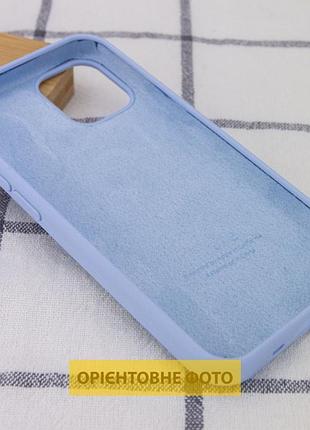 Чехол silicone case full protective (aa) для apple iphone 16 plus (6.7") голубой / lilac blue 3