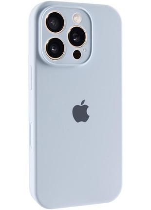 Чохол silicone case full camera protective (aa) для apple iphone 16 pro (6.3") блакитний / sweet blue