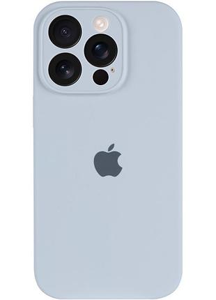 Чехол silicone case full camera protective (aa) для apple iphone 16 pro (6.3") голубой / sweet blue 2