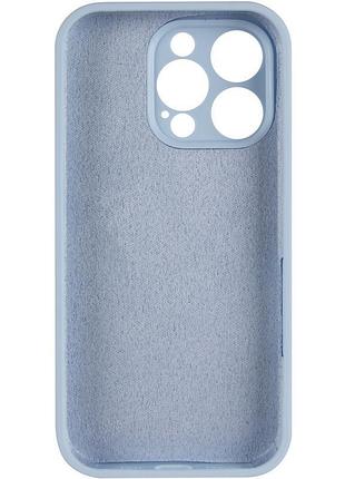 Чехол silicone case full camera protective (aa) для apple iphone 16 pro (6.3") голубой / sweet blue 3