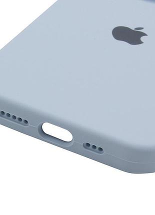 Чехол silicone case full camera protective (aa) для apple iphone 16 pro (6.3") голубой / sweet blue 5