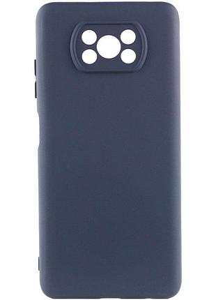 Чехол tpu getman liquid silk full camera для xiaomi poco x3 nfc / poco x3 pro синий / midnight blue