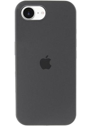 Чехол silicone case full protective (aa) для apple iphone 16e (6.1") серый / dark gray