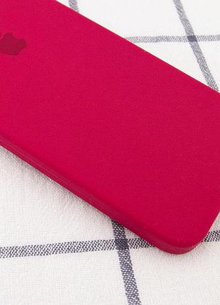 Чохол silicone case square full camera protective (aa) для apple iphone 7/8/se (2020) (4.7") червоний / rose red 2