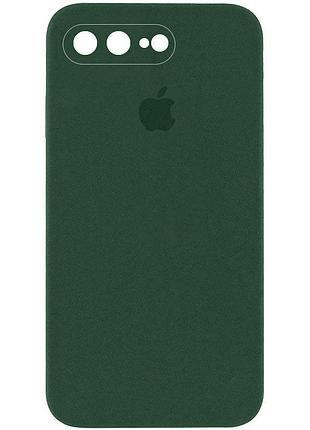 Чехол silicone case square full camera protective (aa) для apple iphone 7 plus/8 plus (5.5") зеленый / cyprus green