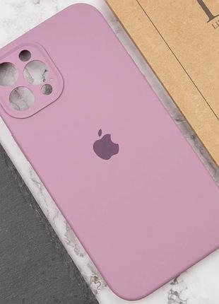 Чехол silicone case full camera protective (aa) для apple iphone 12 pro max (6.7") лиловый / lilac pride 5