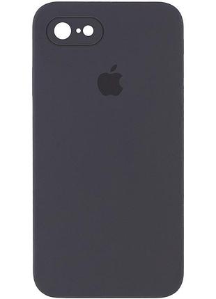 Чохол silicone case square full camera protective (aa) для apple iphone 7/8/se (2020) (4.7") сірий / dark gray