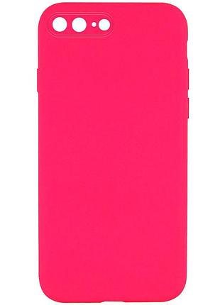 Чехол silicone case square full camera protective (aa) nologo для apple iphone 7 plus/8 plus (5.5") розовый / barbie pink