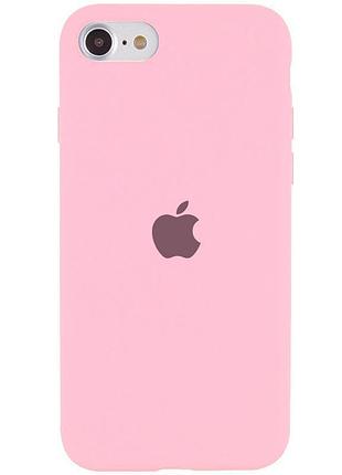 Чохол silicone case full protective (aa) для apple iphone se (2020) / 7 / 8 (4.7") рожевий / light pink