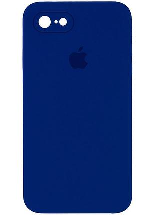 Чохол silicone case square full camera protective (aa) для apple iphone 7/8/se (2020) (4.7") синій / deep navy