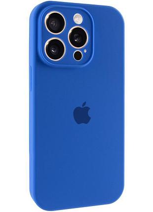 Чохол silicone case full camera protective (aa) для apple iphone 14 pro (6.1") синій / capri blue