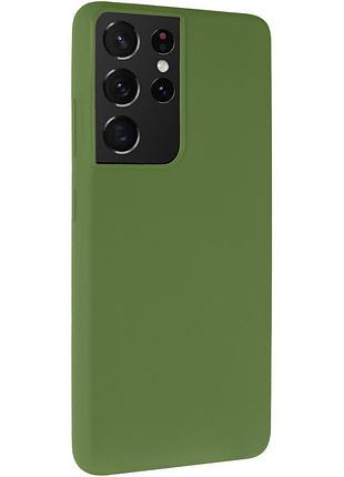 Чехол silicone cover ummi lakshmi (aa) для samsung galaxy s21 ultra зеленый / dark green