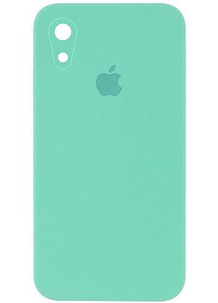 Чехол silicone case square full camera protective (aa) для apple iphone xr (6.1") бирюзовый / turquoise